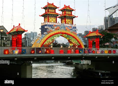 Decorations, Chinese New Year, Singapore Stock Photo - Alamy