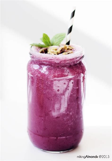 Rainbow Smoothie Series: Purple Smoothie | Milking Almonds | Purple ...