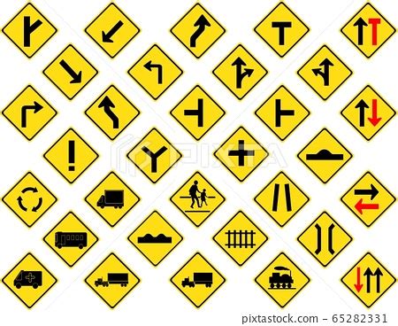 Yellow Road Signs