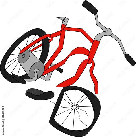 Broken bike Stock Vector | Adobe Stock