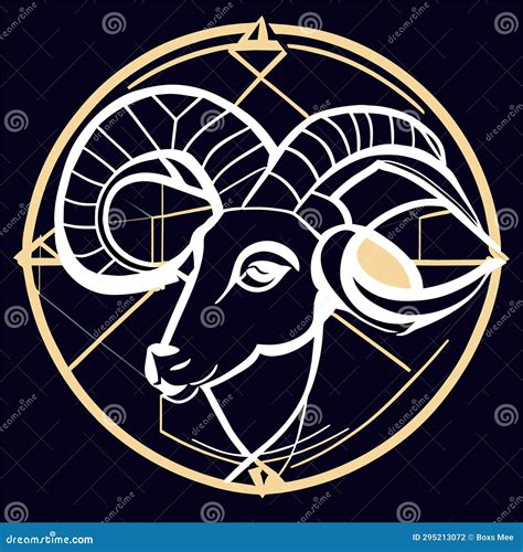 Illustration of a Ram Head, Symbol of the Zodiac. AI Generated Stock Vector - Illustration of ...