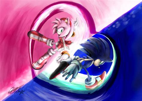 .:Sonic and Amy:. - Sonic and Amy Fan Art (29284300) - Fanpop