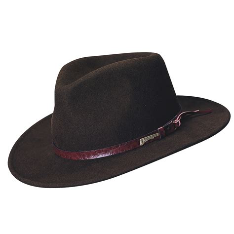 Indiana Jones Wool Felt Outback Hat with Tails | Explorer Hats