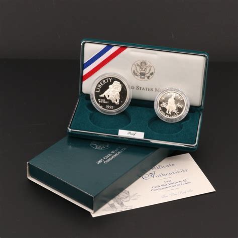 1995 United States Civil War Commemorative Two Coin Proof Set With ...