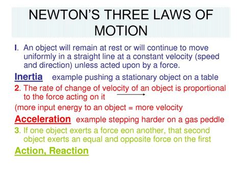 Three Laws of Motion by Sir Isaac Newton | Newtons third law of motion ...