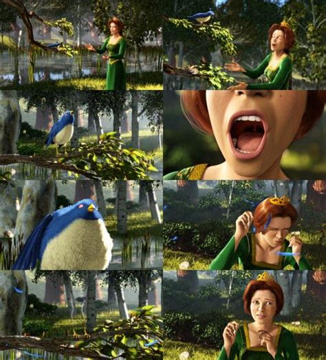 In Shrek (2001), the bird Fiona sings to resembles a Great Tit, a real ...