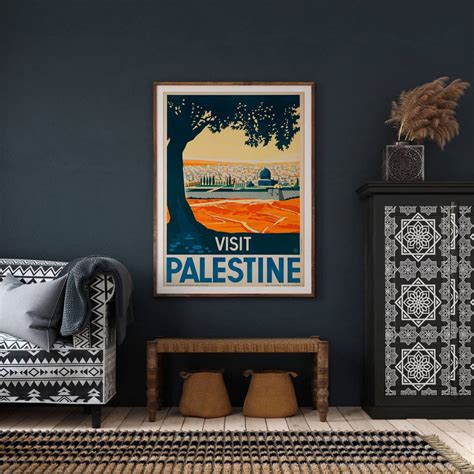 Palestine Wall Decor Print - Palestine Vintage Poster - Vintage Print ...