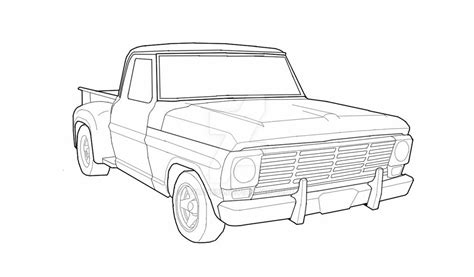 Old Pickup Truck-sketch by mwade95 on DeviantArt