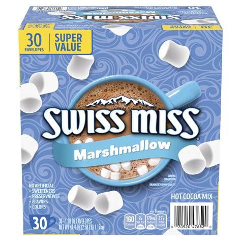 Swiss Miss Classics Hot Chocolate Mix with Marshmallows, 30 Packets ...