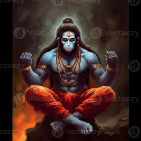 God Hanuman in meditation images 23141339 Stock Photo at Vecteezy