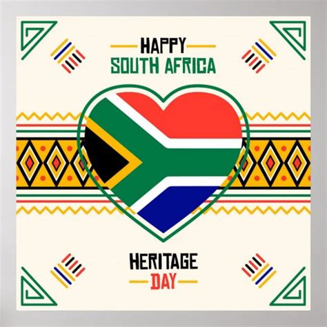 Happy South Africa Heritage Day Poster | Zazzle.co.uk