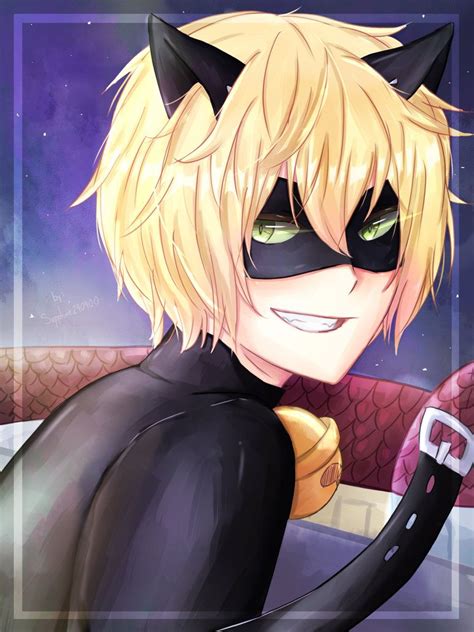 The mischievous grin (by Sapphire240400, Miraculous Ladybug, Chat Noir) | Miraculous ladybug ...