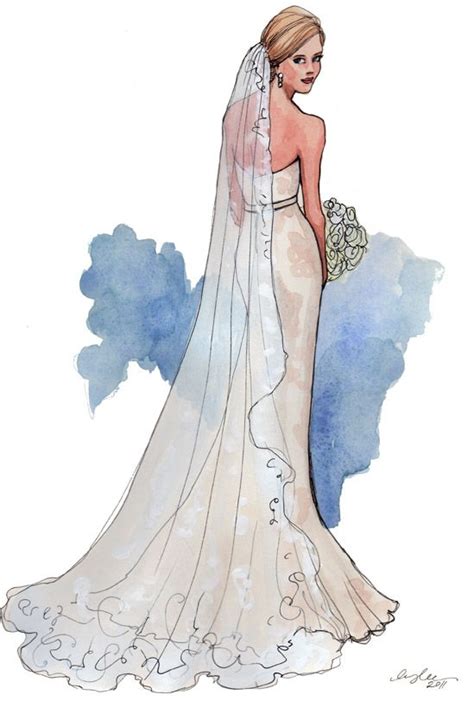 bride 2 | Wedding dress illustrations, Wedding dress sketches, Bridal art