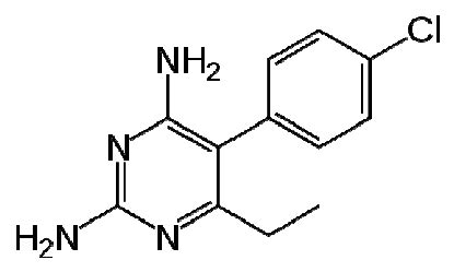 The chemical structure of pyrimethamine. | Download Scientific Diagram