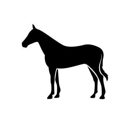 horse silhouette, horse standing 4708273 Vector Art at Vecteezy