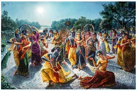 Beautiful Radha Krishna Rasleela Painting Divine Dance