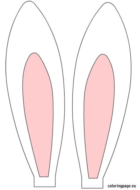 Easter Rabbit Ears Coloring Page