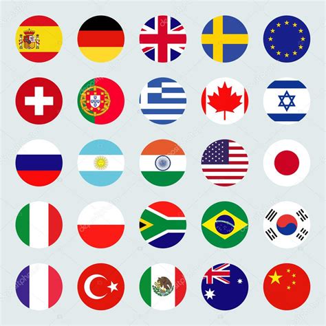 Circle flags vector of the world. — Stock Vector © Khaladok #92931008