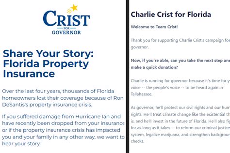 Charlie Crist Campaign Asks Hurricane Ian Victims to Donate to His Campaign