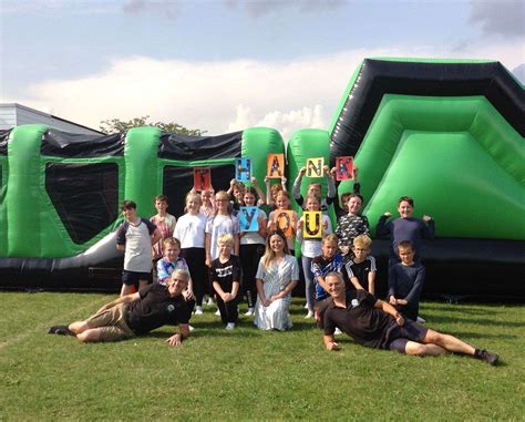 St George's Primary School in Stamford stages a fun day for its year six leavers thanks to ...