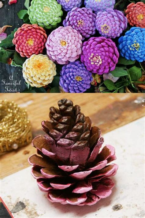 48 Amazing DIY Pine Cone Crafts & Decorations - A Piece Of Rainbow