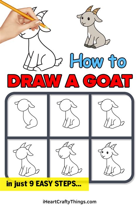 Goat Drawing — How To Draw A Goat Step By Step