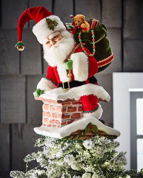 Katherine's Collection Santa Climbing Chimney Tree Topper | Amazing christmas trees, Tree ...