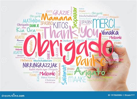 Obrigado Thank You In Portuguese Word Cloud In Different Languages With ...