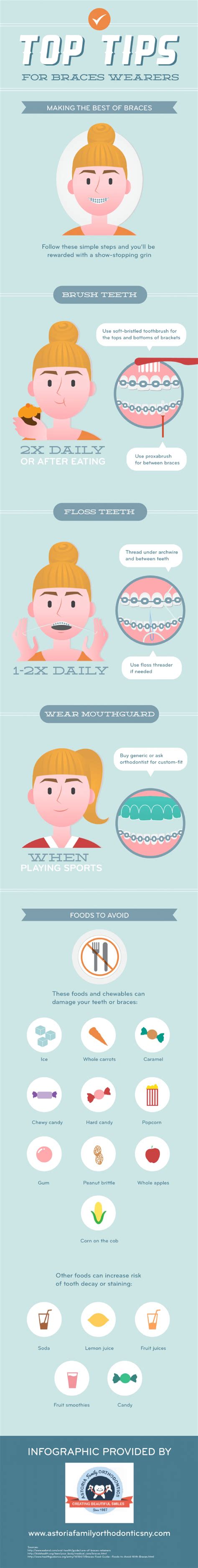 Top Tips for Braces Wearers Infographic #sixsigmadental #matthews #NC ...