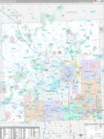 Oakland County, MI Zip Code Wall Map Red Line Style by MarketMAPS - MapSales