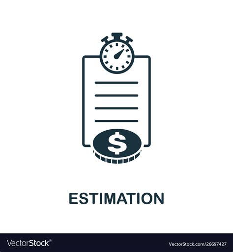 Estimation icon symbol creative sign from agile Vector Image