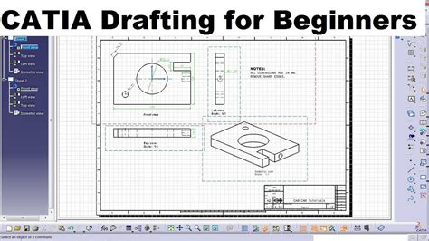 فيديو CATIA Drafting / Drawing Tutorial for Beginners - 1