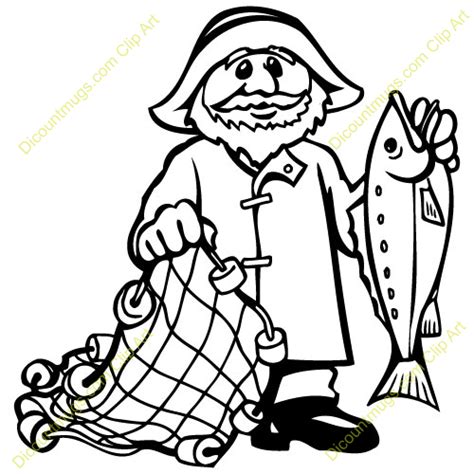 black and white clipart fisherman 10 free Cliparts | Download images on ...