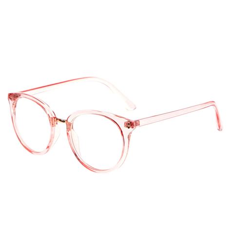 Clear Pink Round Fake Glasses | Claire's