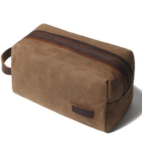 Shaving bag kit Leather Toiletry Bag for Men - Overnight bag Hanging | eBay