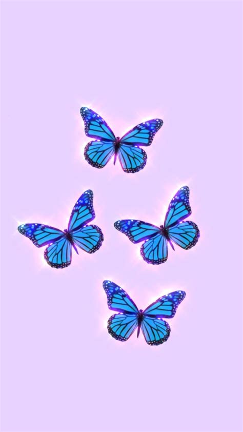 Glitter Cute Aesthetic Butterfly Wallpaper - halvedtapes