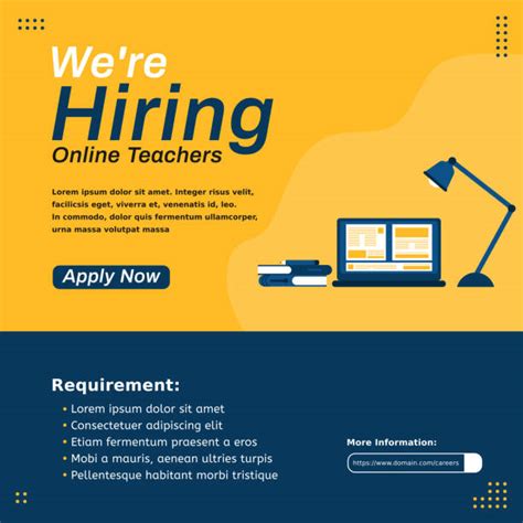 Now Hiring Teachers stock vectors - iStock