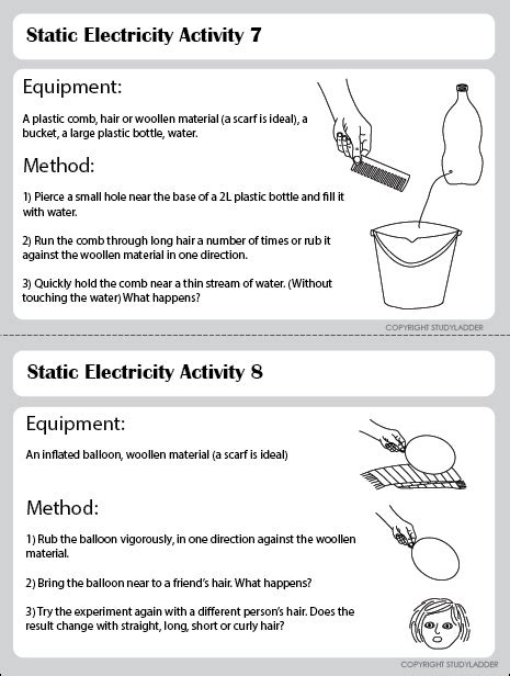 Static Electricity Experiments 7-8 - Studyladder Interactive Learning Games