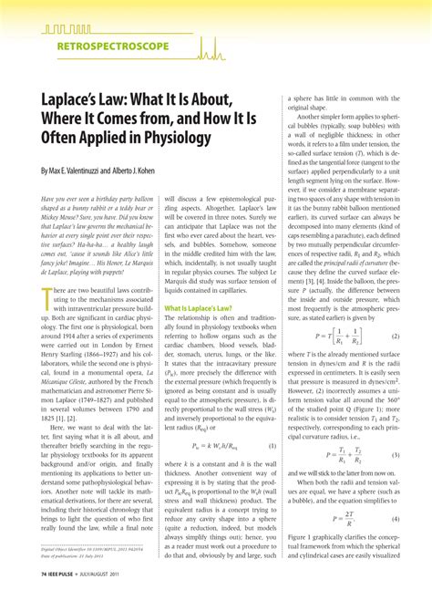 (PDF) Laplace's Law: What It Is About, Where It Comes from, and How It ...