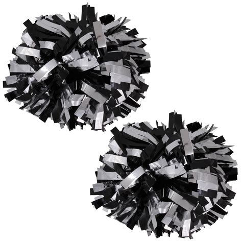 Metallic Cheer Pom Poms Cheerleading Cheerleader Gear 2 pieces one pair ...