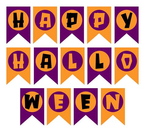 Happy Halloween Banner - 15 Free PDF Printables | Printablee