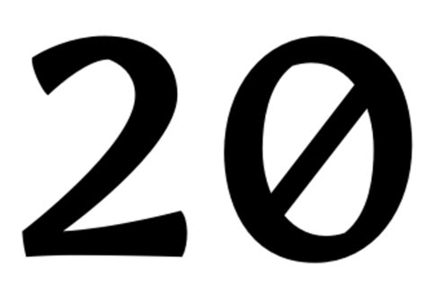 Figures: slashed zero | Glyphs