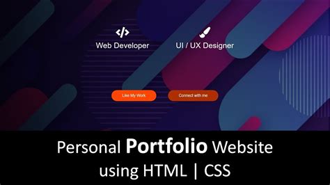 Personal Portfolio using HTML and CSS | Portfolio website