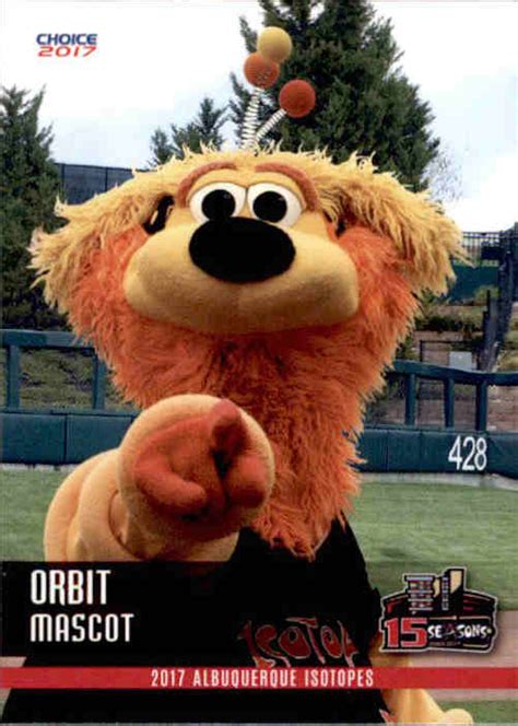 2017 Albuquerque Isotopes Choice #8 Mascot Orbit - NM Baseball Card | eBay