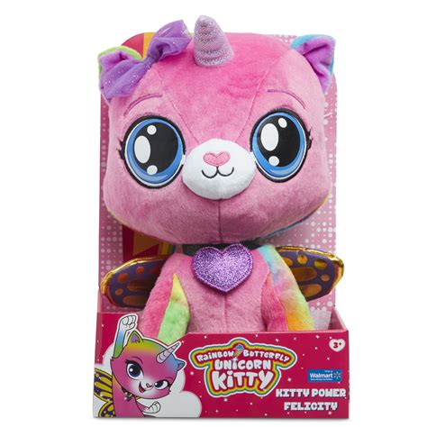 Rainbow butterfly unicorn kitty - 14\" kitty power felicity plush ...