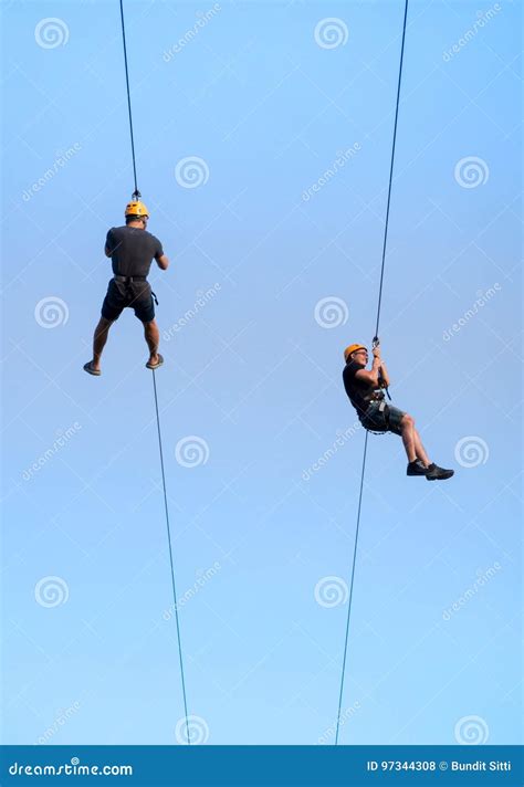 CHIANG RAI, THAILAND - MAR 11 , 2017 : Zipline Tower at Singha Park, Chiang Rai Province ...