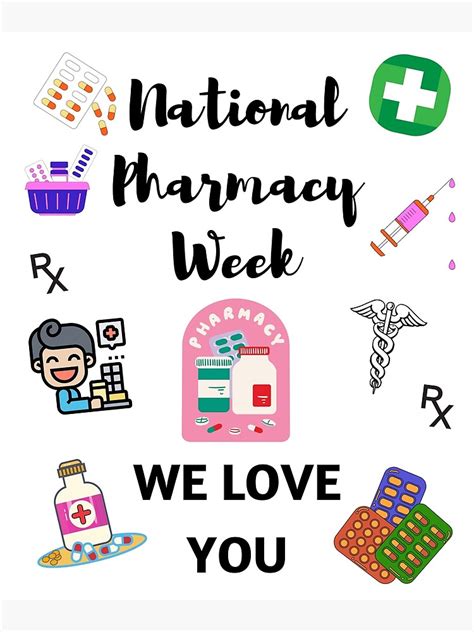 "Cool colorful National Pharmacy Week design with white background" Poster for Sale by mark ...