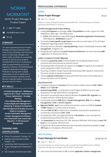 Project Management Resume Examples & Resume Samples [2020]