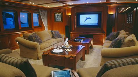 Inside Sailing Yacht Athena • Royal Huisman • 2004 • Value $70M • Owner Jim Clark