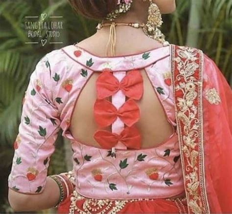 Trendy Bow Back Saree Blouse Designs! – South India Fashion